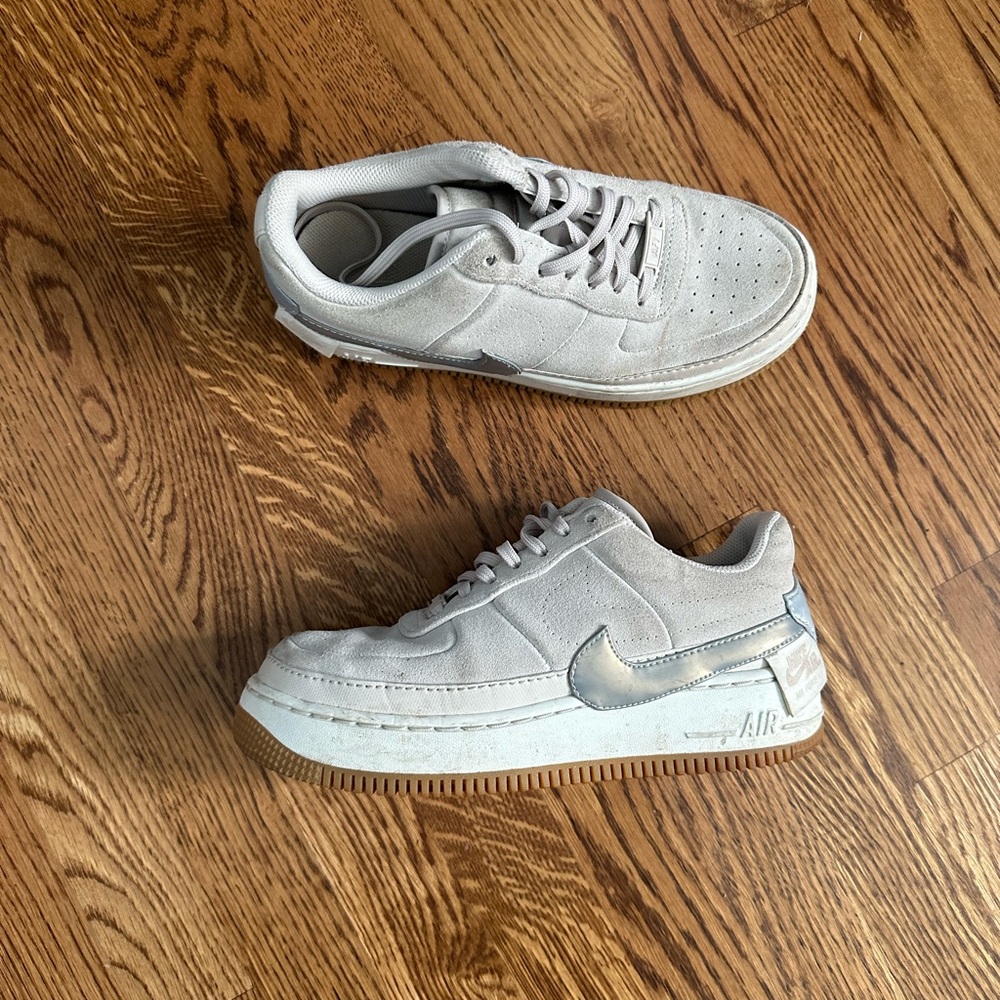 Nike Air Force Ones : suede material with translucent check